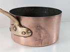Old French Copper 3 5 Quart 20cm Saucepan Pot Brass Handle  20  Copperware