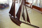 Boat Vintage Wood Sailing Ship Hand Carved Wooden boat sailboat yacht 25  X 20 