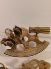 Vintage Solid Brass Nautical Maritime Sextant Instrument - As Is