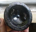 1840s Privy Dug 3 Pc Mold Blackglass Cylinder Liquor Bottle Rough Pontil