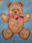 Teddy Bear Fun Fabric Red Bow Crafts Piece 7 X 5 5 Inch