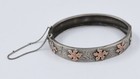 Antique Victorian Sterling Silver Etched Floral Angle 12 Grams Silver Bracelet