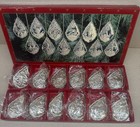 Vintage Home For The Holidays 12 Days Of Christmas Ornament Set Silver Plated