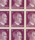 Stamp Germany 3 Sheet Lot 1941 Wwii Fascism War Adolf Hitler Mnh F