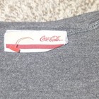Coca-cola Gray V-neck Short Sleeve T-shirt Red Logo Graphic Soda Theme