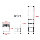 6 6 Ft Folding Collapsible Multi-purpose Extension Ladder With Non-slip Feet