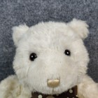 Vintage Gund Teddy Bear Plush Bearoni 6439 Stuffed Animal Bow Cream Tan 15    Doll
