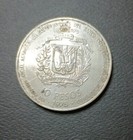 Dominican Republic 1975  900 Silver 10 Pesos Bankers  Conference  81 Oz Asw Junk