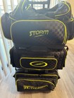Storm Rolling Thunder 4-ball Bowling Bag Green Black Used Wheels Multipocket