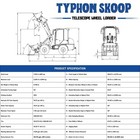Typhon Telescopic Skoop Wheel Loader Kubota D1105 Epa Diesel Engine Heatac Cabin