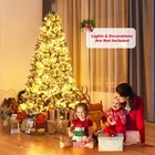 6ft Snow Flocked Hinged Artificial Christmas Tree Unlit Holiday Decor