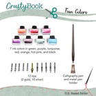 Calligraphy Pens For Writing - 12 Nib Wooden Dip Pen Set For Beginners With 7   