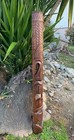 Hawaiian Style Ku Tiki God Hand Carved Wooden Mask 5 Ft X 7 in