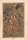 Persian Miniature Painting  Of Women Enjoying In Garden 6 5x9 Inches