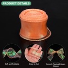 Sparkly Sheer Wired Organza Ribbon 1 1 2 Inch X 10 Yards  orange 