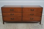 F70947  John Stuart Walnut Mid Century Modern Double Dresser
