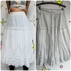Antique 1910s White Cotton Edwardian Rococo Coquette Petticoat Slip Lawn Skirt