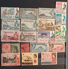 Gibraltar Qv Used   Mnh Stamps Lot 3 Pages Vf