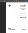 Wacker Neuson Rc70 Single Drum Roller Operators Parts Owners Manual Pdf Usb
