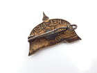 Original Wwi American Anti-german  hel-met The Kaiser  Lapel Pin