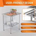 Commercial Kitchen Prep Table  30x24  700lb Capacity  Perfect For Restaurant