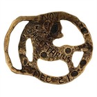Vtg 70s Brass Sagittarius Zodiac Centaur Star Sign Astrology Hippie Belt Buckle