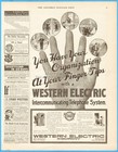 1908 Western Electric Intercommunicating Telephone System Intercom Phone Ad