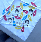 Vintage 1960s Nems The Beatles Promo Handkerchief Scarf Bandana 26  White