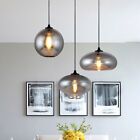 Vintage 3-light Glass Chandelier Gray Globe Cluster Pendant Lamp Ceiling Fixture
