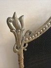 Vintage French Louis Xvi Empire Style Ornate Solid Brass Fireplace Screen