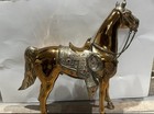 Vintage Brass Horse Statue