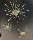 Vintage 60   s Atomic Starburst Black Office Trash Can