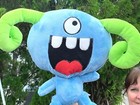 Very Rare Dan Dee Blue One Eyed Alien 18  Soft Cuddly Plush Stuffed Animal Toy
