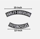 Harley-davidson Rocker Patch Large Embroidered 15   12  Sew iron-on Free Ship