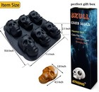 6 Cavity Skull Cake Pan And Silicone Skull Cakelet Mold