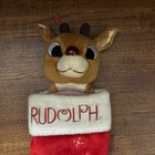 Vintage Gemmy Rudolph The Red Nose Reindeer Christmas Stocking