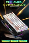 83-key Mechanical Gaming Keyboard Rgb Backlit Compact Wired With Volume Knob