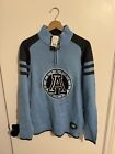Mens New Nwt Small Toronto Argonauts Cfl Saga Sports Football Quarterzip Sweater