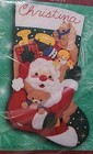 Holiday Time Felt Applique Christmas Stocking Kit  84182  santa   Toys  18  New