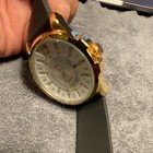 Curren M-8123 Quartz Analog Watch Gold-tone Case White Dial Black Strap Date