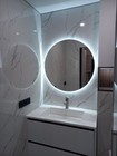 Round Led Bathroom Mirror With Lights  Shatte Vanity Wall Mirror