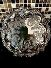 Vtg Silver Plated Footed Ornate Salver Tray Corbell   Co Shy 7 75  X 1 