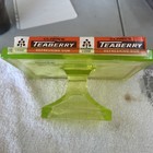 Clarks Teaberry Gum And Store Display Stand Canary Vaseline Uranium Glass Glows