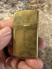 Zippo Lighter Solid Brass F Xii 1996 Slim Skinny Old Vintage