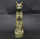 Ancient Egyptian Antiques Cat Statue Of Goddess Bastet Authentic Figurine Bc