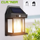 Solar Wall Lights Outdoor Dusk To Dawn Porch Light Pir Motion Sensor Garden Lamp