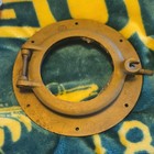 Brass Ship Porthole Frames rings Lot Of 2 W  Hinge   Screw Latch