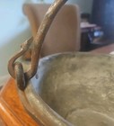 Vintage Antique Copper Pot Tin Lined Cauldron Kettle  Handle