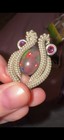 Wirewrapped Smoked Honeycomb Multicolor Opal   Gem Pendant