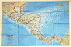     1973-5 May Mexico   Central America National Geographic Map School Poster - A1